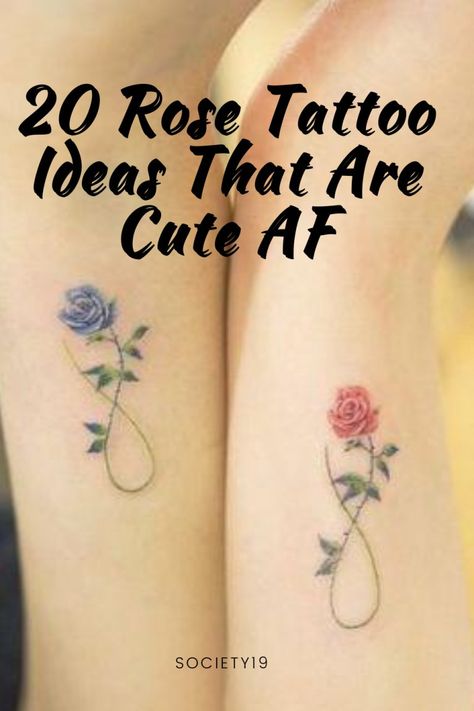 20 Rose Tattoo Ideas That Are Cute AF - Society19 Tea Rose Tattoo, Rose Bud Tattoo Design, Small Rose Tattoo Simple, Heart With Roses Tattoo, Rose Tattoo Finger, First Time Tattoo Ideas Woman, Tattoo Ideas Roses, Delicate Rose Tattoo, Rose Tattoo Designs For Women