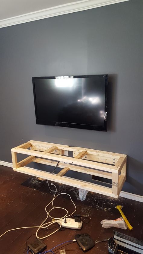 Diy Floating Tv Stand, Ascent Wall, Floating Entertainment Unit, Floating Tv Console, Floating Tv Shelf, Floating Tv Unit, Tv Fal, Floating Entertainment Center, Diy Entertainment