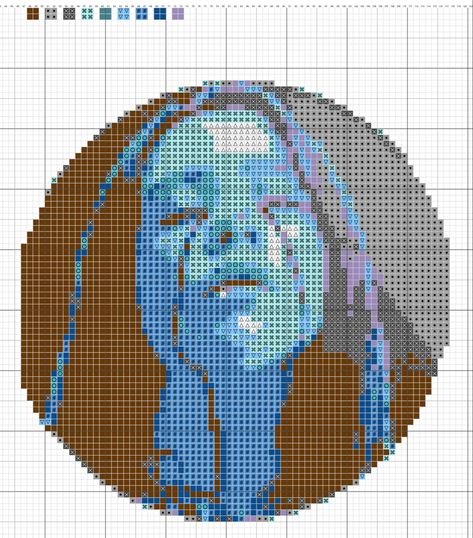 Cross stitch pattern Billie Eilish Pixel Art Grid, Billie Eilish Crochet Pattern, Pokemon Cross Stitch Patterns, Pixel Grid, Crochet Grid, Pokemon Cross Stitch, Pixel Drawing, Pixel Art Grid, Hama Beads Patterns