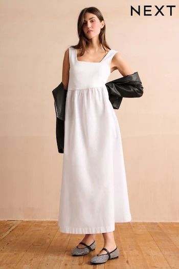 May Top Picks | Next Official Site White Summer Maxi Dress, Dress Square Neck, Dressing Gown Robe, White Sleeveless Blouse, Maxi Jersey Dress, Dress Bra, Swimwear Dress, Maxi Robes, Summer Maxi