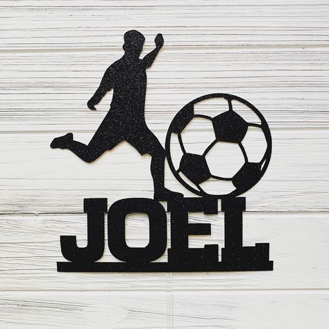 Soccer Theme Party, Happy Birthday Football, Trophy Craft, Jungle Safari Cake, Soccer Theme Parties, Football Cake Toppers, 1 Cake Topper, Soccer Wall Art, Soccer Theme