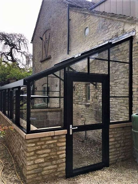 8ft wide lean-to greenhouse gallery | Dovetail Greenhouses Kitchen Greenhouse, Modern Greenhouses, Lean To Greenhouse, Building Development, Lean To, Home Greenhouse, Modern Extension, House Extension Design, Cottage Plan