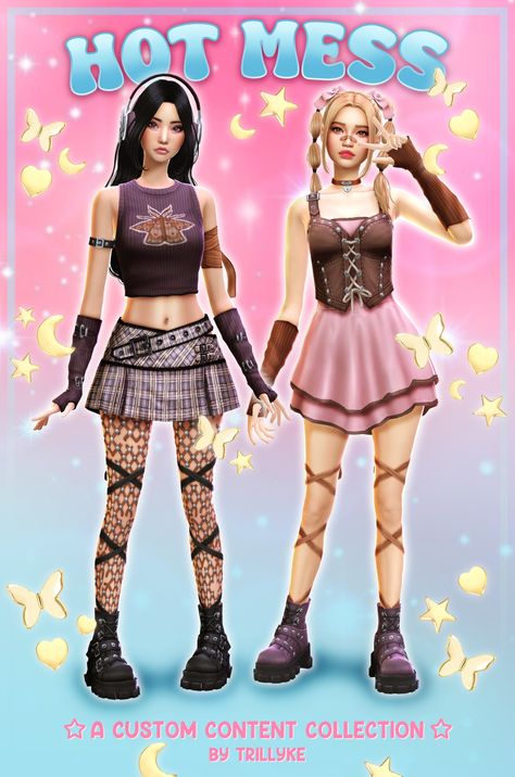 ✩ Trillyke ✩ | ⭐ HOT MESS ⭐ The Sims 4 Female Cc Clothing, Sims 4 Cc Maxis Match Leg Warmers, Sims 4 Cc Maxis Clothes, Sims 4 Dresses Maxis Match, Sims 4 Clothing Cc Maxis Match, The Sims 4 Maxis Match Clothing, Sims 4 Cc Leg Warmers, Sims 4 Mm Clothes, Sims Dress Cc