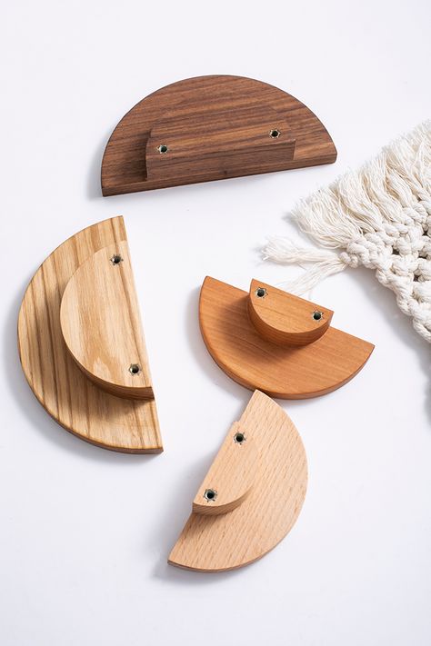 Wooden Handles Cabinet Semicircle | Modern Kitchen Furniture Handles - Shape Wooden - Aliexpress Wooden Handles Wardrobe, Wooden Cabinet Hardware, Wooden Handles Door, Half Moon Cabinet, Moon Cabinet, Wooden Cabinet Pulls, Wood Door Handle, Modern Kitchen Furniture, Garage Wall Storage