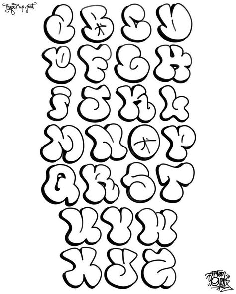 Different Graffiti Fonts, Graphitti Letters Fonts Graffiti Art, Grafitti Letters Alphabet, Throwies Graffiti Alphabet, Throw Up Graffiti Alphabet, Graffiti Style Art To Draw, Graffiti Font Alphabet, Throw Up, Graffiti Letters Styles