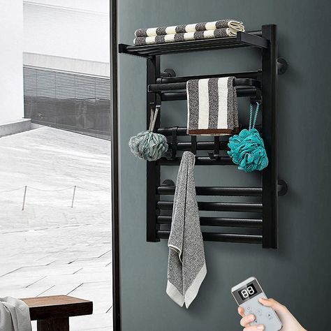 Towel Warmer Rack, Heated Towel Warmer, Toallero Ideas, Towel Heater, Electric Towel Warmer, Heated Towel Rack, Wall Mount Rack, Shower Time, Towel Warmer