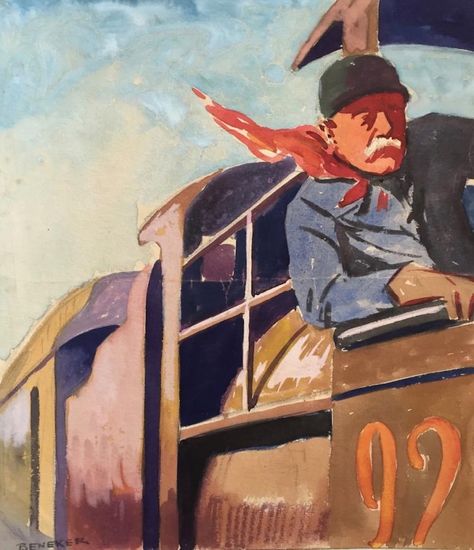 Train Mural, Georges Rouault, Scientific Magazine, Train Driver, Train Engineer, Railroad Art, Independent Study, Vintage Illustration Art, Mural Ideas