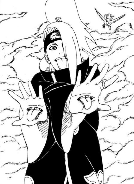 Akatsuki Deidara, Deidara Akatsuki, Naruto Sketch Drawing, Naruto Shippudden, Naruto Tattoo, Itachi Uchiha Art, Naruto Sketch, Naruto Drawings, Naruto Pictures