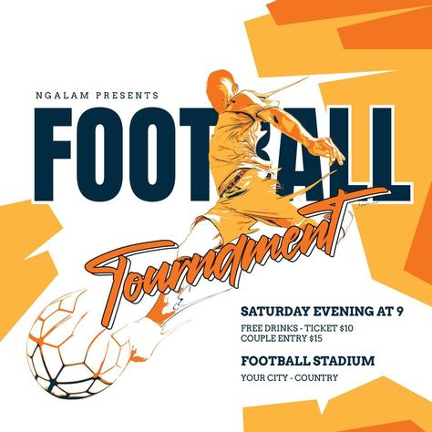 Football Tournament Flyer, Football Poster Ideas, Tournament Poster, Soccer Tournament, Football Tournament, Artistic Wallpaper, Poster Background, Football Poster, Football Stadiums