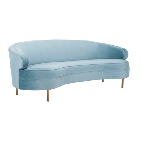 Sofas – Page 2 – Papillon Rentals Elsa Bedroom, Blue Loveseat, Light Blue Velvet, Blue Bench, Italian Leather Sofa, Breakfast Nooks, Sofa Fabric, Coastal Furniture, Curved Sofa