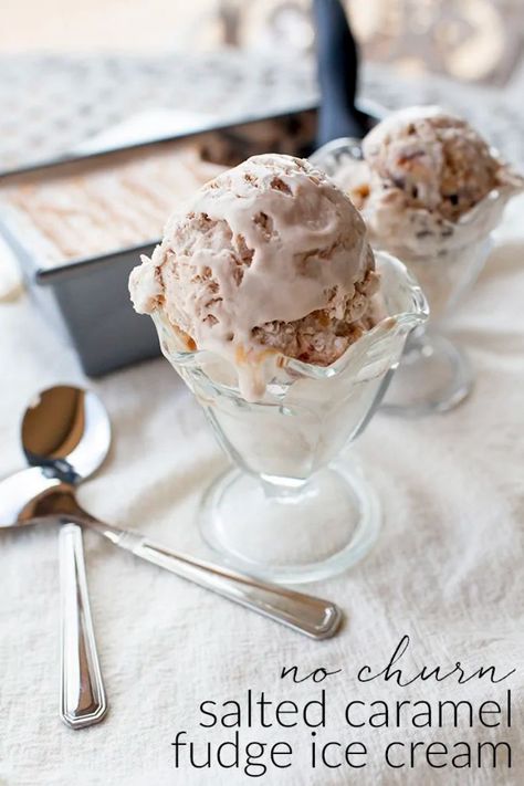 No Churn Salted Caramel Fudge Ice Cream recipe. Pretzel Ice Cream, Salted Caramel Pretzels, Churn Ice Cream, Fudge Ice Cream, Salted Caramel Fudge, Caramel Pretzels, Caramel Ice Cream, Caramel Fudge, Homemade Ice Cream Recipes