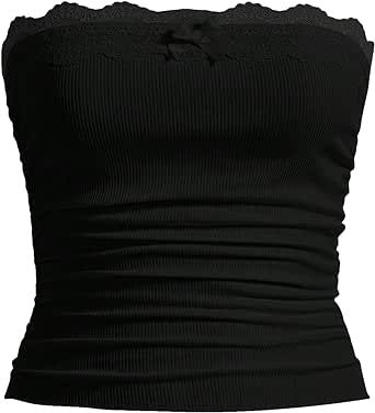 Curvy Body Types, Black Tube Tops, Lace Tube Top, Strapless Shirt, Black Tube Top, Bandeau Tops, Black Tube, Strapless Crop Top, Tube Tops