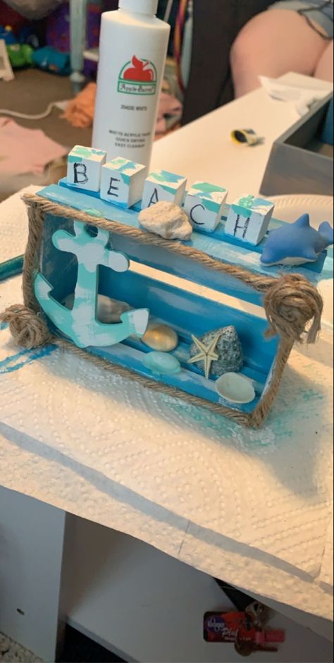 Nautical Decor Diy, Lighthouse Crafts, Beach Crafts Diy, Beach Themed Crafts, Diy Beach Decor, Nautical Crafts, Summer Mantle, Dollar Store Diy Projects, Beach Theme Bathroom