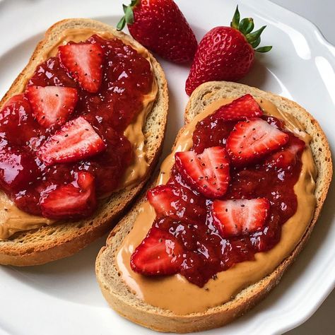 Strawberry Chia Jam, Rye Toast, Jam Toast, Chia Jam, Summer Breakfast, Healthy Peanut Butter, Homemade Jam, Jam Recipes, Vegan Dinner Recipes