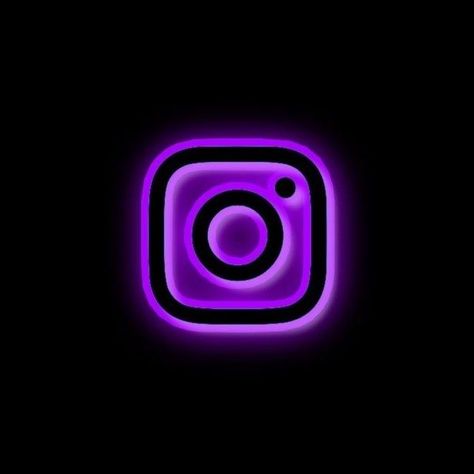 Neon Purple Instagram Icon, Clawdeen App Icons, Dark Purple App Icons Aesthetic Neon, Instagram Logo Purple, Instagram Glowing Logo, Neon Instagram, Mobile App Icon, Application Iphone, Apple Logo Wallpaper Iphone