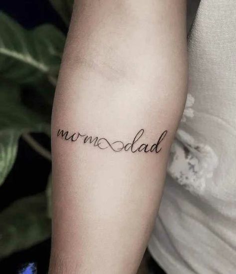 Tattoo Design For Parents, Meaningful Parent Tattoos, Parents Related Tattoo, Parents In Heaven Tattoo, Father And Mother Tattoo Ideas, Tattoo Ideas About Parents, Tattoo Mother And Father, Love Mom And Dad Tattoo, Tattoo Honoring Parents