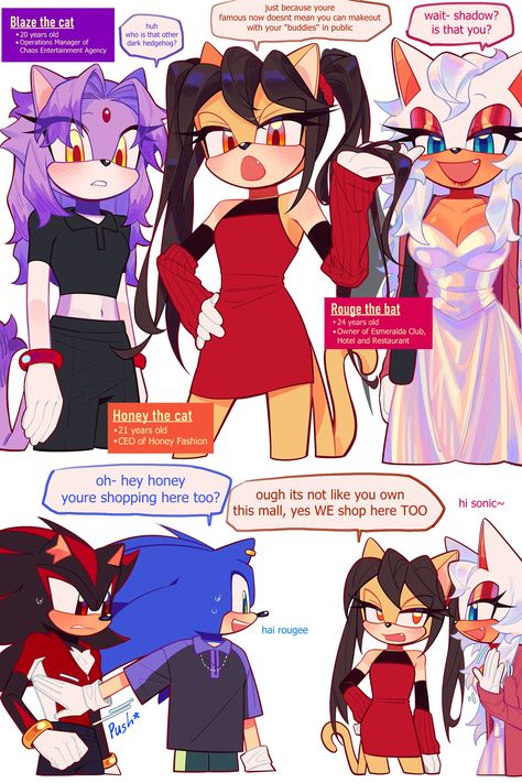 !! art creds in link !! // #fyp #sonic #sonicthehedgehog #sonicfanart #sonadow Honey The Cat, Shadamy Comics, Anime Characters Birthdays, Sonic Comic, Sonic & Knuckles, Silver The Hedgehog, Sonic Funny, Sonic Fan Characters, Sonic Franchise