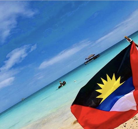 Antigua And Barbuda Flag, Puerto Rican Pride, Antigua And Barbuda, Puerto Rican, Eu Flag, Country Flags, Wind Sock, Paradise, Flag