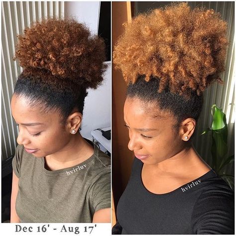 Crème Of Nature, Afro Hair Dye, Ginger Highlights, Afro Puffs, Dyed Tips, Natural Black Hair, Natural Hair Bun Styles, Natural Hair Products, Long Hair Tips