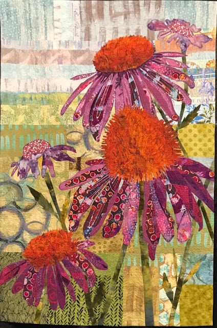 International Quilt Festival, Landscape Art Quilts, Art And Craft Ideas, Landscape Quilt, Textile Art Embroidery, Fiber Art Quilts, Collage Art Projects, Paper Collage Art, Flower Quilts