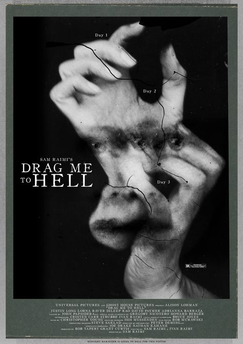 Drag Me to Hell Halloween Films, Midnight Marauders, Drag Me To Hell, Horror Poster, Halloween Film, Sam Raimi, Film Horror, Horror Posters, Movie Director