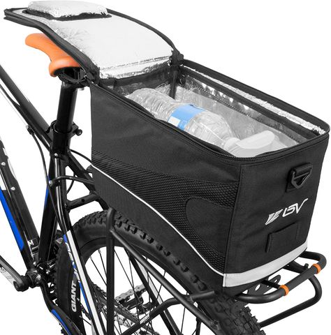 AmazonSmile : BV Insulated Trunk Cooler Bag for Warm or Cold Items, Shoulder Strap & Quick-Access Lid Opening, BA2 : Sports & Outdoors Bicycle Commuting, Bicycle Rear Rack, Bike Mirror, Foldable Bikes, Bike Panniers, Commuter Bicycle, Bicycle Rack, Pannier Bag, Trunk Bag