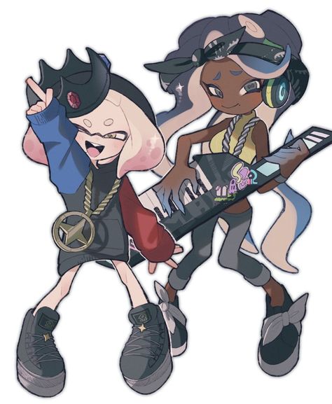 Pearl Fanart Splatoon, Splatoon Vampire Squid, Splatoon Drawings, Splatoon Drawing, Pearl Houzuki, Splatoon Idols, Pearl Fanart, Marina Splatoon, Vampire Squid