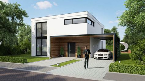 House With Garage, Car Porch Design, Carport Modern, Building A Carport, Modern Carport, Carport Garage, Carport Designs, Modern Garage, Design Exterior