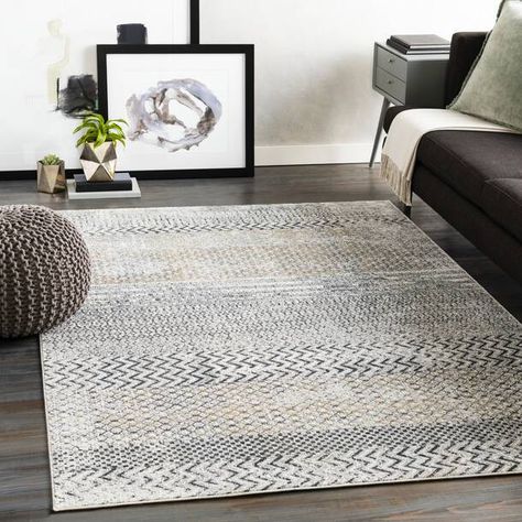 Union Rustic Lysette Tan, Grey Rug & Reviews - Wayfair Canada Light Grey Rug, Viscose Rug, Bedroom Area Rug, Light Grey Area Rug, Rug Direct, Gray Area Rug, White Rug, Modern Area Rugs, Indoor Area Rugs