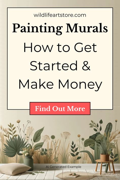 Painting Murals: How to Get Started and Make Money Portfolio Marketing, Murals For Home, Paint A Mural, How To Start Painting, Painting Business, Creating A Portfolio, Where To Sell, Creative Names, Mural Ideas