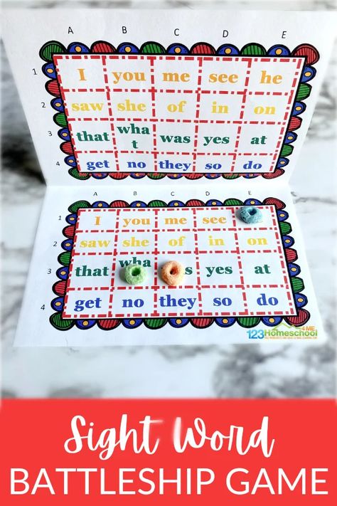 Sight Word Games For Kindergarten, Word Games For Kindergarten, Free Sight Word Games, Games For Kindergarten, Sight Word Activity, Kindergarten Sight Words, Sight Word Readers, Preschool Sight Words, Sight Words Printables