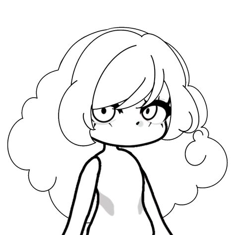 Ponytail Drawing Side View, Fluffy Hair Base Drawing, Oc Base With Hair, Sheep Hairstyle, Gacha Fluffy Hair, Gacha Life Hair Base, Hair Base Drawing, Easy Eye Drawing, Gacha Background