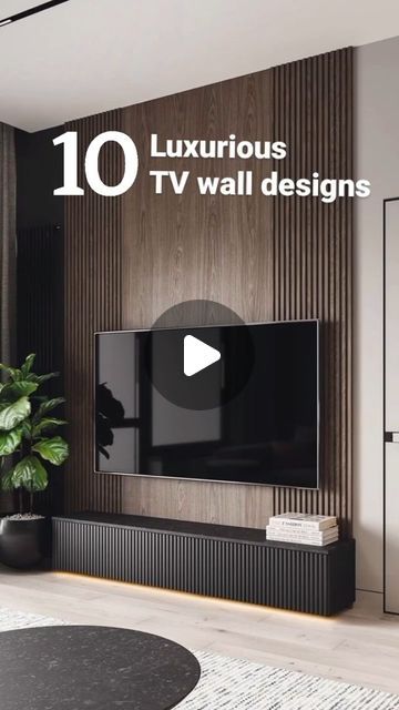 Tv Unit Wall Panel, Book Match Tiles, Fluted Panel Tv Wall, Wall Trims, Wall Tv Unit, Tv Unit Wall, Tv Wall Design Luxury, Tv Wall Panel, Luxurious Interior Design