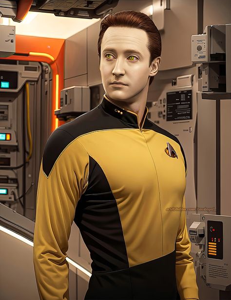 Star Trek Tng Wallpaper, Star Trek Data Fanart, Star Trek Oc, Data Star Trek, Star Trek Fleet, Brent Spiner, Star Trek Data, Stark Trek, Star Trek Costume