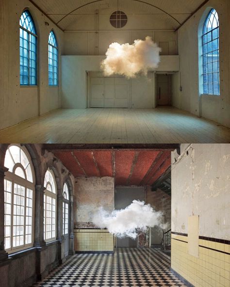 An artist discovered a way to create indoor clouds. Cloud Art, Empty Room, Dutch Artists, Decoration Inspiration, Sculpture Installation, Art And Technology, Life Art, Installation Art, Amazing Art