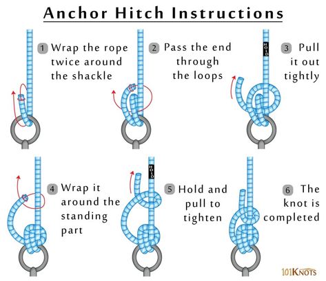 Anchor Knot, Fish Infographic, Knot Board, Arborist Climbing, Climbing Knots, Sailing Knots, 1000 Lifehacks, Paracord Crafts, Camping Knots