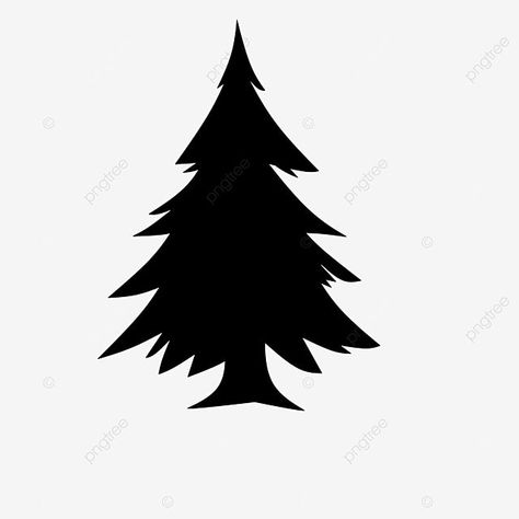 Pine Tree Vector Illustration, Pine Tree Graphic, Christmas Tree Illustration Vector, Pine Tree Cartoon, Pine Tree Outline, Pine Tree Cutout, Christmas Silhouette Images, Christmas 50s, Pine Silhouette