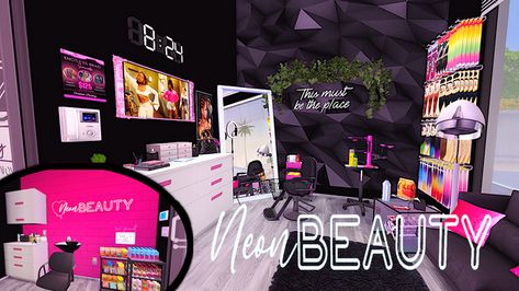 SimmerFree | Creating Realistic Builds For The Sims 4 | Patreon Sims 4 Realistic Decor, Sims 4 Cc Makeup Room, Sims 4 Beauty Supply Store, Urban Decor Sims 4 Cc, Sims 4 Retail Store Cc Patreon, Sims 4 Functional Hair Salon, Sims 4 Cc Realistic Lots, Sims 4 Nail Salon Build, Sims 4 Cc Nail Polish