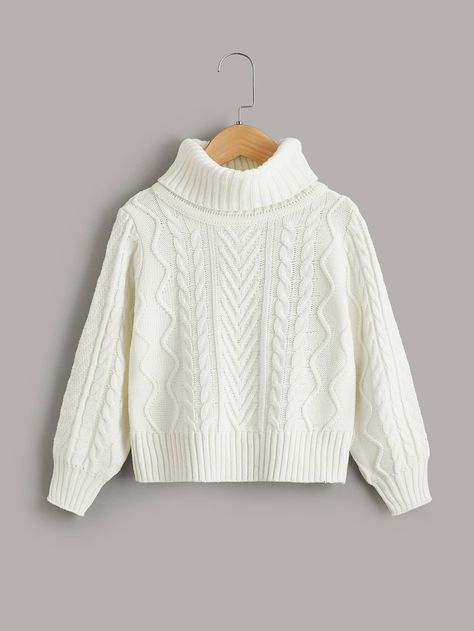 Beige Casual  Long Sleeve Recycle Polyester Plain Pullovers Embellished Slight Stretch Fall/Winter Girls Clothing Tops For Girls Stylish, Woolen Tops, Woolen Clothes, Cable Knit Turtleneck, Turtleneck Outfit, Turtleneck Jumper, Woolen Sweaters, Cable Knit Turtleneck Sweater, Turtle Neck Jumper