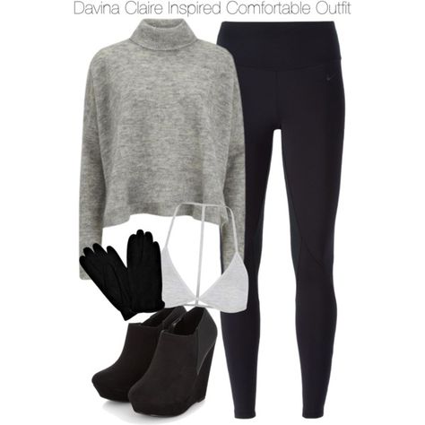 Davina Claire Inspired Comfortable Outfit by staystronng on Polyvore featuring Designers Remix, NIKE, Topshop, Winter, to, comfy, comfortable and DavinaClaire Davina Claire Outfits, Women Trends Clothing, Basic Girl Outfit, Davina Claire, Lucas Scott, Movie Inspired Outfits, Classy Outfits For Women, Comfortable Outfit, Fandom Fashion