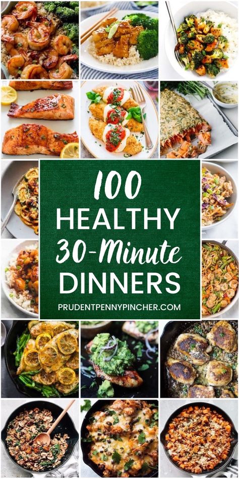 Make a healthy dinner in 30 minutes or less with one of these these 30 minute healthy dinner recipes. These quick and easy dinners are perfect for busy weeknights. #healthy #dinner #recipes #healthydinner #diet #weightloss #easydinner 30 Minute Dinner Recipes, Healthy Chicken Breast Recipes, Cheap Healthy Dinners, Fast Healthy Dinner, Plats Healthy, 30 Minute Dinners, Quick Healthy Dinner, Healthy Chicken Breast, Healthy Recipes On A Budget