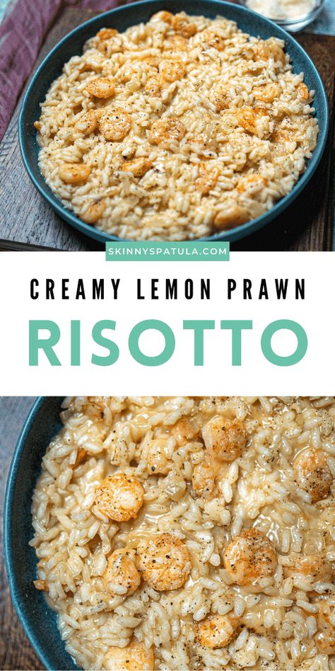 Risotto Recipes Shrimp, Lemony Risotto, Lemon Recipes Dinner, Lemon Risotto Recipes, Prawn Risotto, Best Risotto, Shrimp Risotto, Lemon Shrimp, Prawn Recipes