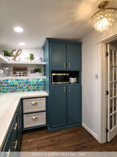 Butler's Pantry Design - Remodel Before & After - Addicted 2 Decorating® Diy Cozinha, Kitchen Lighting Design, Pantry Remodel, Butler’s Pantry, Build Floating Shelves, Wall Cabinets, Upright Freezer, Design Remodel, Fancy Houses