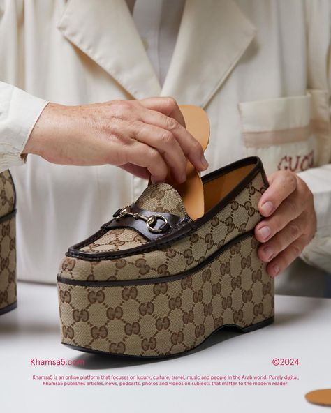 Gucci continues to stand on top of the elevated shoes fever, thanks in no part to its now-iconic Platform Loafers. @gucci’s confident and contemporary take is both a nod to the illustrious past and a bold look towards the future. Head to Khamsa5.com for a deep dive into the Gucci Platform Loafer. Platform Loafers, Loafers, Gucci, Fashion Inspo