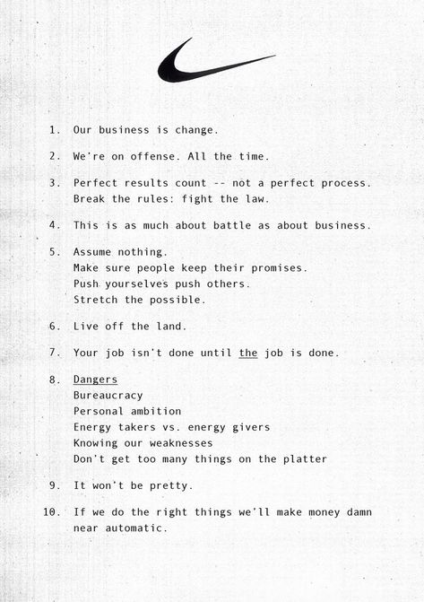 Brand Manifesto Ideas | Brand Manifesto Design | Brand Manifesto Inspiration | Brand Manifesto Creative | Manifesto Examples | Manifesto Business | How to Write a Manifesto | #brandingdesign #branding101 #brandingstrategy #brandidentity #brandidentitydesign #brandinginspiration #brandingtips #brandyourself Brand Manifesto Design, Long Copy Ads, Nike Principles, Nike Manifesto, Nike Ads, Nike Company, Art Manifesto, Manifesto Poster, Manifesto Design