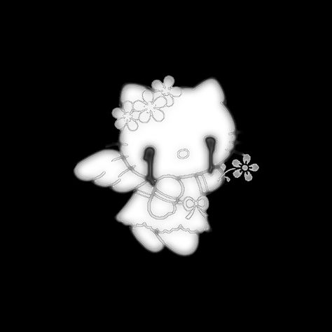 Hello Kitty Dark Icon, Hello Kitty Png Icons Black, Black Hello Kitty Widget, Hello Kitty Pfp Black Background, Black Hello Kitty Icon, Grunge Hello Kitty Pfp Dark, Hello Kitty Icons Black, Hello Kitty Dark, Hello Kitty Aesthetic Grunge