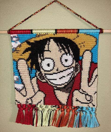 Alpha pattern #121069 | BraceletBook Tapestry Crochet One Piece Anime, Luffy Alpha Pattern, Avatar The Last Airbender Tapestry Crochet, One Piece Crochet Tapestry, Alpha Patterns Crochet Anime, Anime Crochet Tapestry, One Piece Alpha Pattern, Anime Alpha Pattern, Yarn Friendship Bracelets