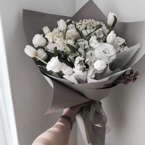 Follow Luxe_Gray on Instagram! Beautiful Gray Floral Arrangement Flowers Inspo Bouquet Gift, Flower Bucket, Flowers Bouquet Gift, Grey Flowers, Beautiful Flower Arrangements, Luxury Flowers, Bunch Of Flowers, Bouquet Of Flowers, Flower Bouquets