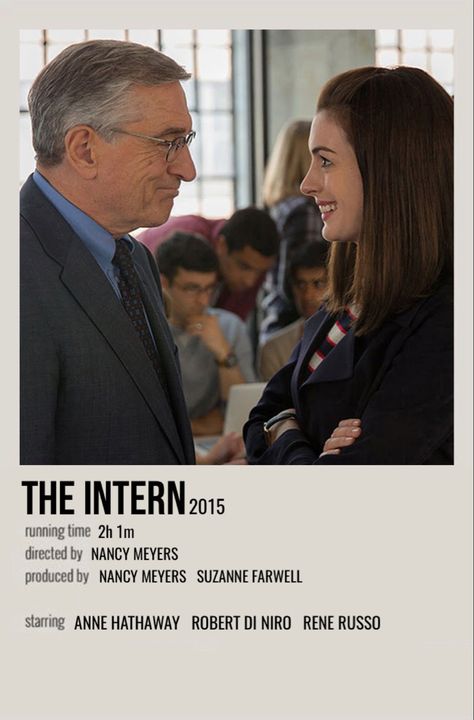 minimal polaroid movie poster for the intern The Intern Movie, Polaroid Movie Poster, The Intern, Classic Films Posters, Movie Card, Girly Movies, Film Posters Minimalist, Great Movies To Watch, Film Posters Vintage