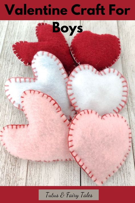 Valentines Day Craft, Diy Valentines Day, Easy Valentines, Valentine Craft, Free Stories, Crafts For Boys, Felt Heart, Learn Embroidery, Waldorf Inspired